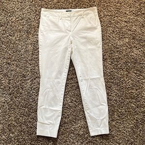 White Ankle Length Dress Pants